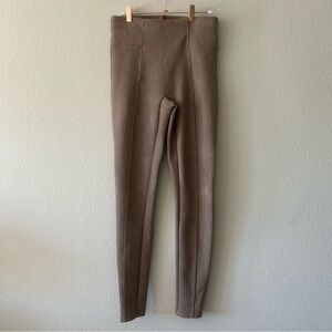 Spanx Faux Suede Tan Leggings Size M Long